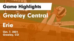 Greeley Central  vs Erie  Game Highlights - Oct. 7, 2021