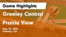 Greeley Central  vs Prairie View  Game Highlights - Aug. 23, 2022