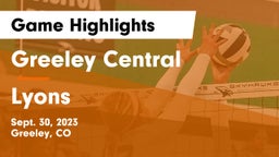 Greeley Central  vs Lyons  Game Highlights - Sept. 30, 2023