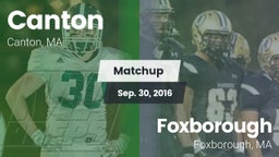 Matchup: Canton High vs. Foxborough  2016