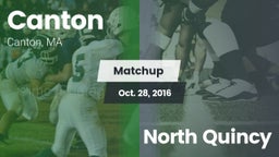 Matchup: Canton High vs. North Quincy 2016