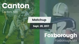 Matchup: Canton High vs. Foxborough  2017