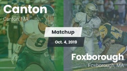Matchup: Canton High vs. Foxborough  2019