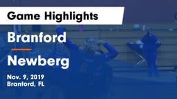 Branford  vs Newberg  Game Highlights - Nov. 9, 2019