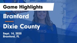 Branford  vs Dixie County  Game Highlights - Sept. 14, 2020