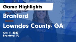 Branford  vs Lowndes County- GA Game Highlights - Oct. 6, 2020