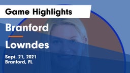 Branford  vs Lowndes Game Highlights - Sept. 21, 2021