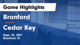 Branford  vs Cedar Key Game Highlights - Sept. 24, 2021