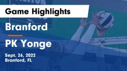 Branford  vs PK Yonge Game Highlights - Sept. 26, 2022