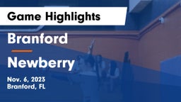 Branford  vs Newberry Game Highlights - Nov. 6, 2023
