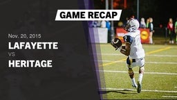 Recap: Lafayette  vs. Heritage  2015