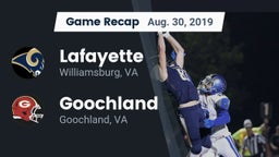 Recap: Lafayette  vs. Goochland  2019