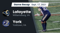 Recap: Lafayette  vs. York  2021