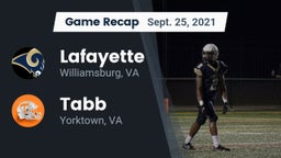 Recap: Lafayette  vs. Tabb  2021