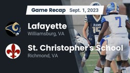 Recap: Lafayette  vs. St. Christopher's School 2023