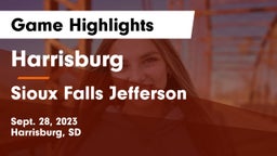 Harrisburg  vs Sioux Falls Jefferson  Game Highlights - Sept. 28, 2023