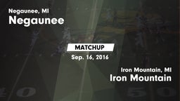 Matchup: Negaunee vs. Iron Mountain  2016