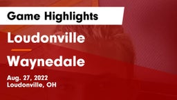 Loudonville  vs Waynedale  Game Highlights - Aug. 27, 2022
