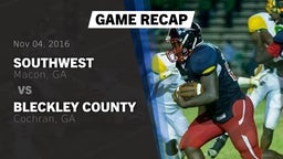 Recap: Southwest  vs. Bleckley County  2016