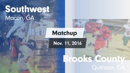 Matchup: Southwest vs. Brooks County  2016