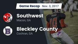 Recap: Southwest  vs. Bleckley County  2017