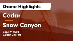 Cedar  vs Snow Canyon  Game Highlights - Sept. 9, 2021