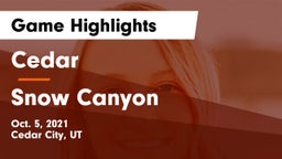Cedar  vs Snow Canyon  Game Highlights - Oct. 5, 2021