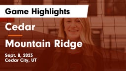 Cedar  vs Mountain Ridge  Game Highlights - Sept. 8, 2023