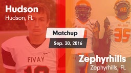 Matchup: Hudson vs. Zephyrhills  2016