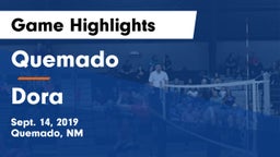Quemado  vs Dora  Game Highlights - Sept. 14, 2019