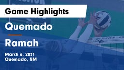 Quemado  vs Ramah Game Highlights - March 6, 2021