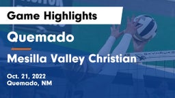 Quemado  vs Mesilla Valley Christian Game Highlights - Oct. 21, 2022