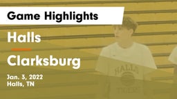 Halls  vs Clarksburg Game Highlights - Jan. 3, 2022