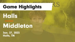 Halls  vs Middleton Game Highlights - Jan. 27, 2023