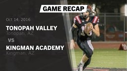 Recap: Tonopah Valley  vs. Kingman Academy  2016