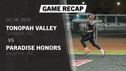 Recap: Tonopah Valley  vs. Paradise Honors  2016