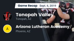 Recap: Tonopah Valley  vs. Arizona Lutheran Academy  2019