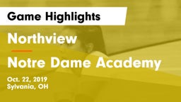 Northview  vs Notre Dame Academy Game Highlights - Oct. 22, 2019