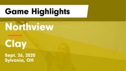 Northview  vs Clay  Game Highlights - Sept. 26, 2020