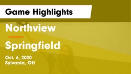 Northview  vs Springfield  Game Highlights - Oct. 6, 2020