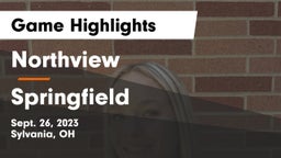 Northview  vs Springfield  Game Highlights - Sept. 26, 2023