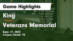 King  vs Veterans Memorial  Game Highlights - Sept. 27, 2022