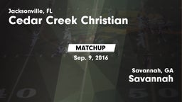 Matchup: Cedar Creek Christia vs. Savannah  2016