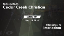 Matchup: Cedar Creek Christia vs. Interlachen  2016