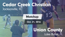 Matchup: Cedar Creek Christia vs. Union County  2016