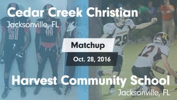 Matchup: Cedar Creek Christia vs. Harvest Community School 2016