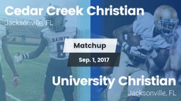 Matchup: Cedar Creek Christia vs. University Christian  2017