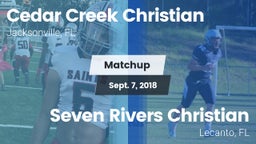 Matchup: Cedar Creek Christia vs. Seven Rivers Christian  2018