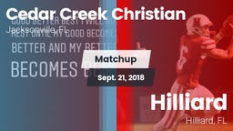 Matchup: Cedar Creek Christia vs. Hilliard  2018