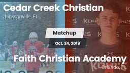 Matchup: Cedar Creek Christia vs. Faith Christian Academy 2019